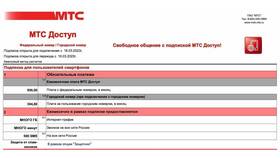 Стоимость смены тарифного плана на МТС