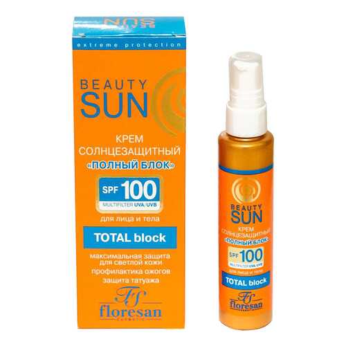 Солнцезащитный крем Floresan Beauty Sun Полный блок SPF 100 75 мл в Фаберлик