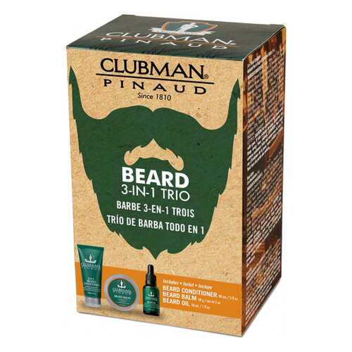 Подарочный набор Clubman Beard 3-in-1 Trio: крем-кондиционер, воск-бальзам, масло в Фаберлик