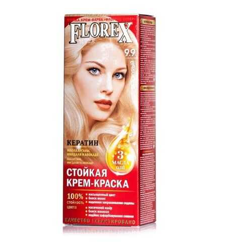 Florex-Super NEW КЕРАТИН Краска для волос 9.9 белокурый в Фаберлик