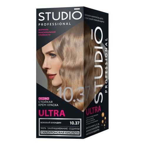 Комплект ULTRA для окрашивания волос STUDIO PROFESSIONAL 10.37 бежевый блондин 2*50+15 мл в Фаберлик