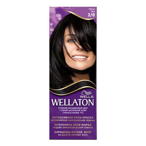 Краска для волос Wella Wellaton 2/0 черный 110 мл в Фаберлик