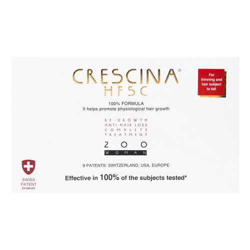 Ампулы для волос Crescina 200 для стимулирования роста волос для женщин №10+лосьон в Фаберлик